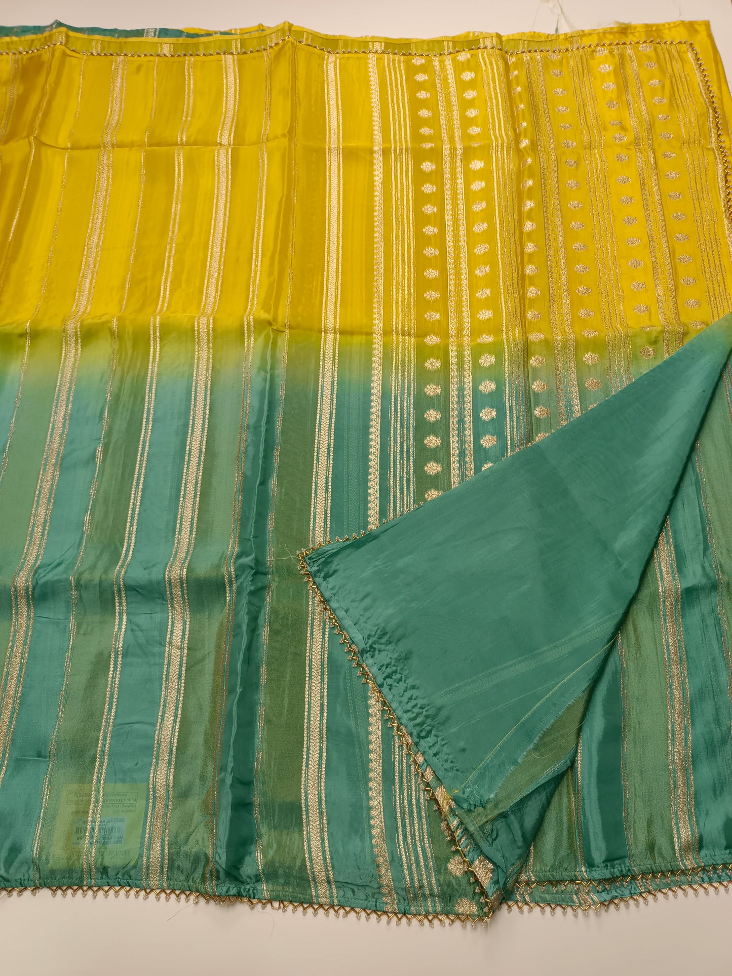 FANCY 2D SEMI CREPE CUTDANA WORK SAREE