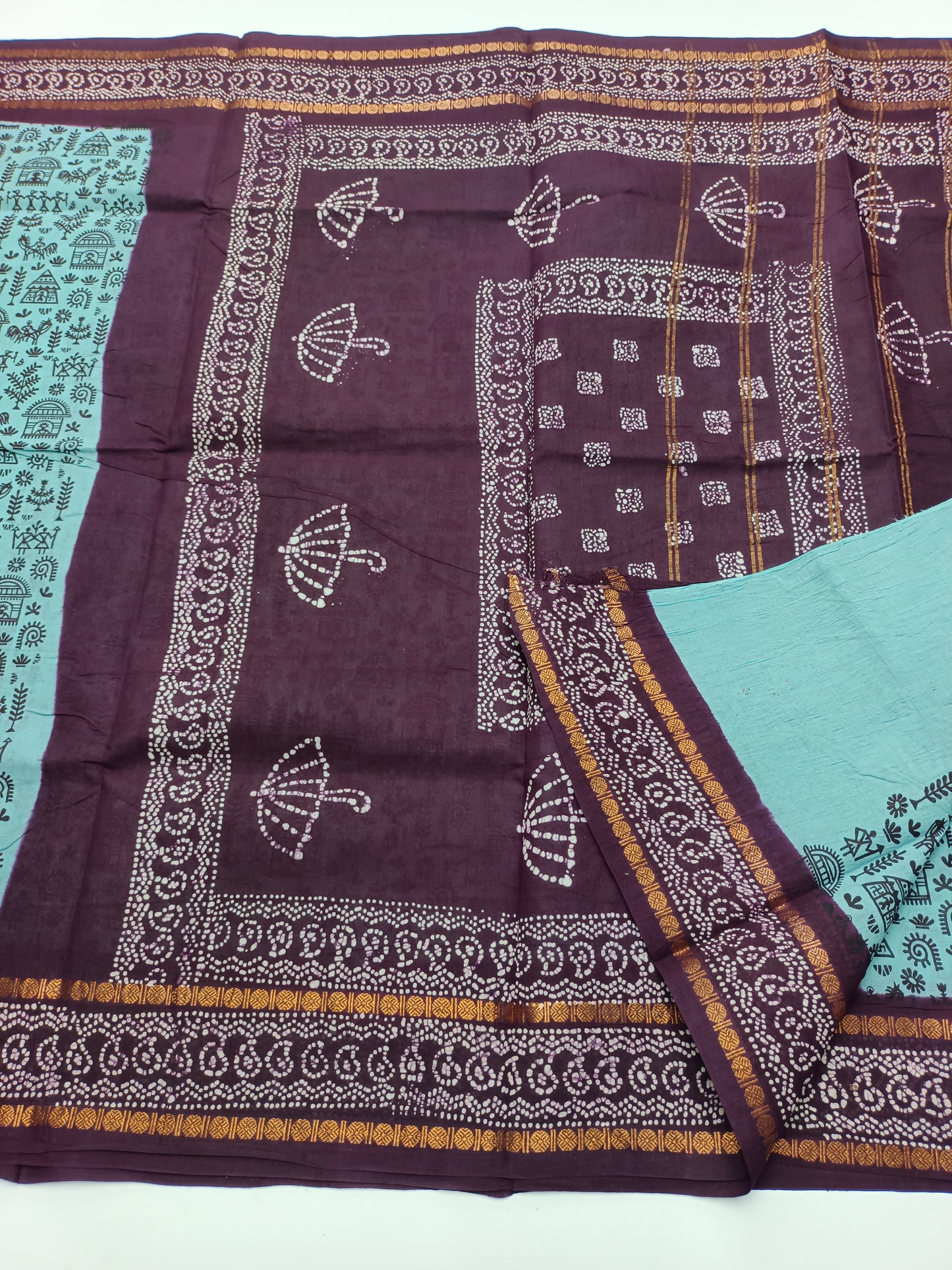 SANGUDI COTTON SAREE WITHOUT BLOUSE