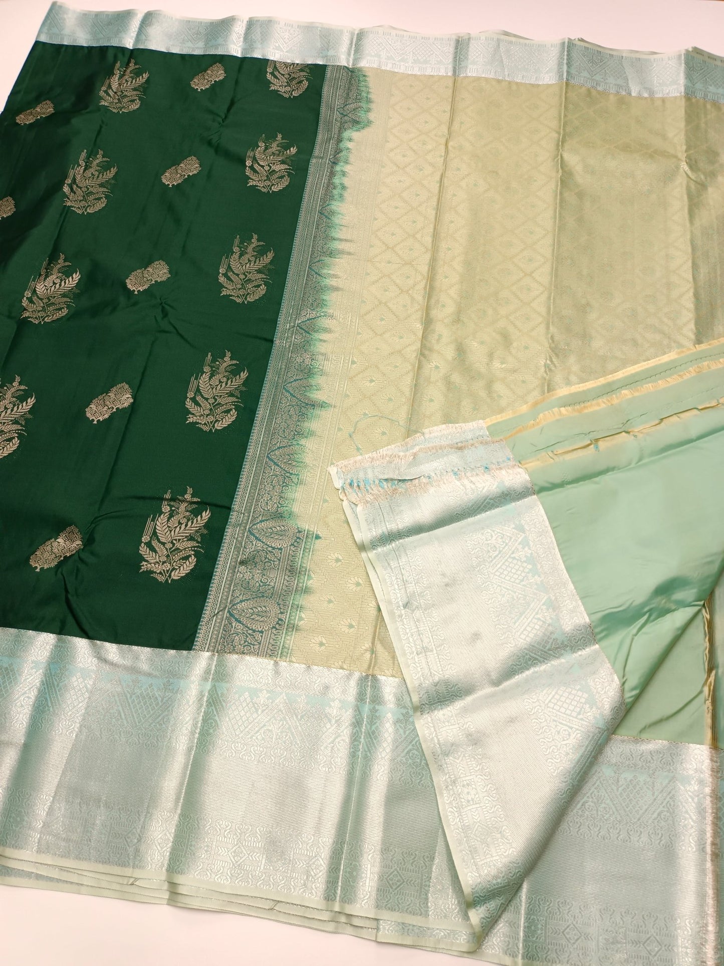 KANCHIPURAM SEMI SILK SAREE - B S CHANNABASAPPA & SONS