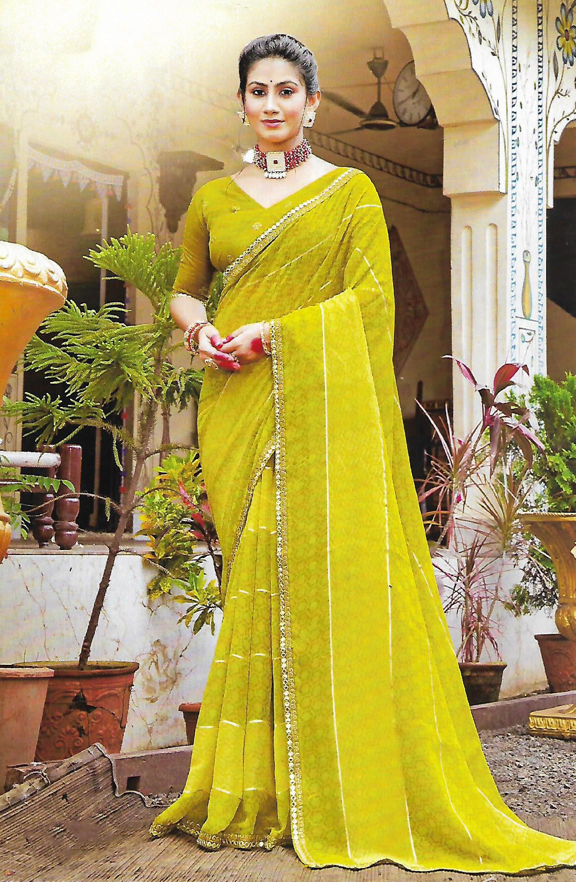 FANCY SYNTHETIC SAREE - B S CHANNABASAPPA & SONS