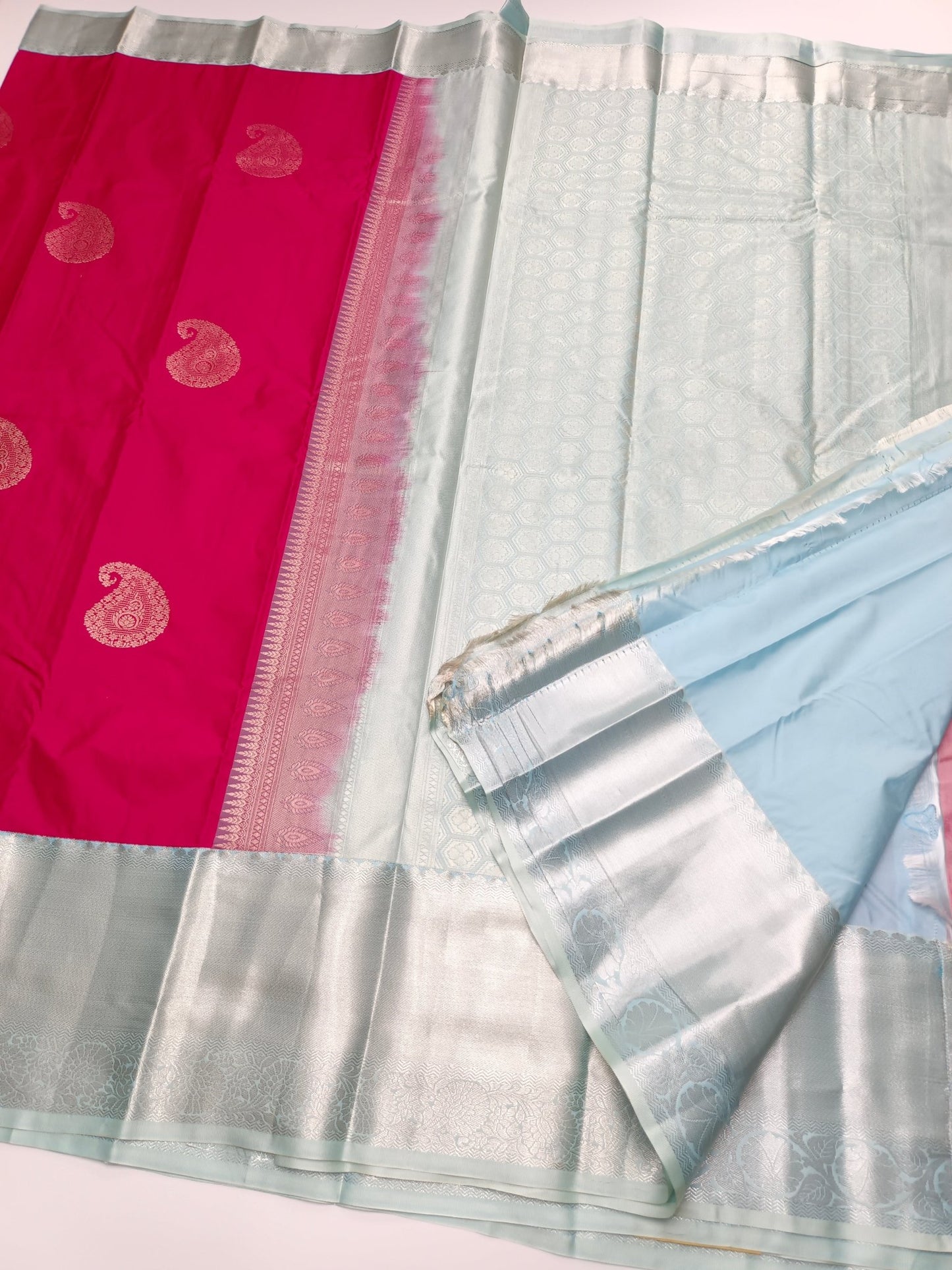 KANCHIPURAM SEMI SILK SAREE - B S CHANNABASAPPA & SONS