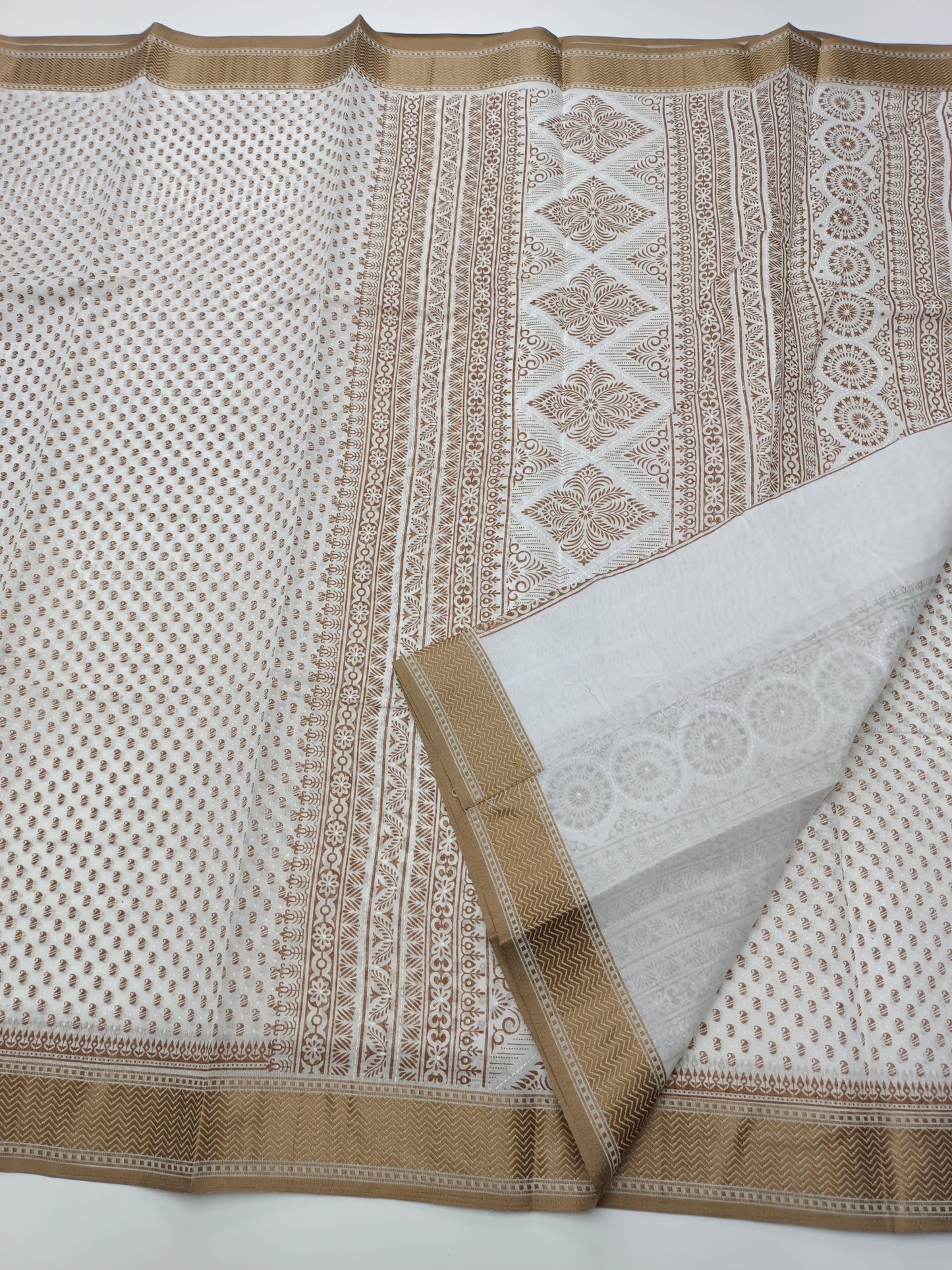 FANCY PRINTED COTTON SAREE - B S CHANNABASAPPA & SONS