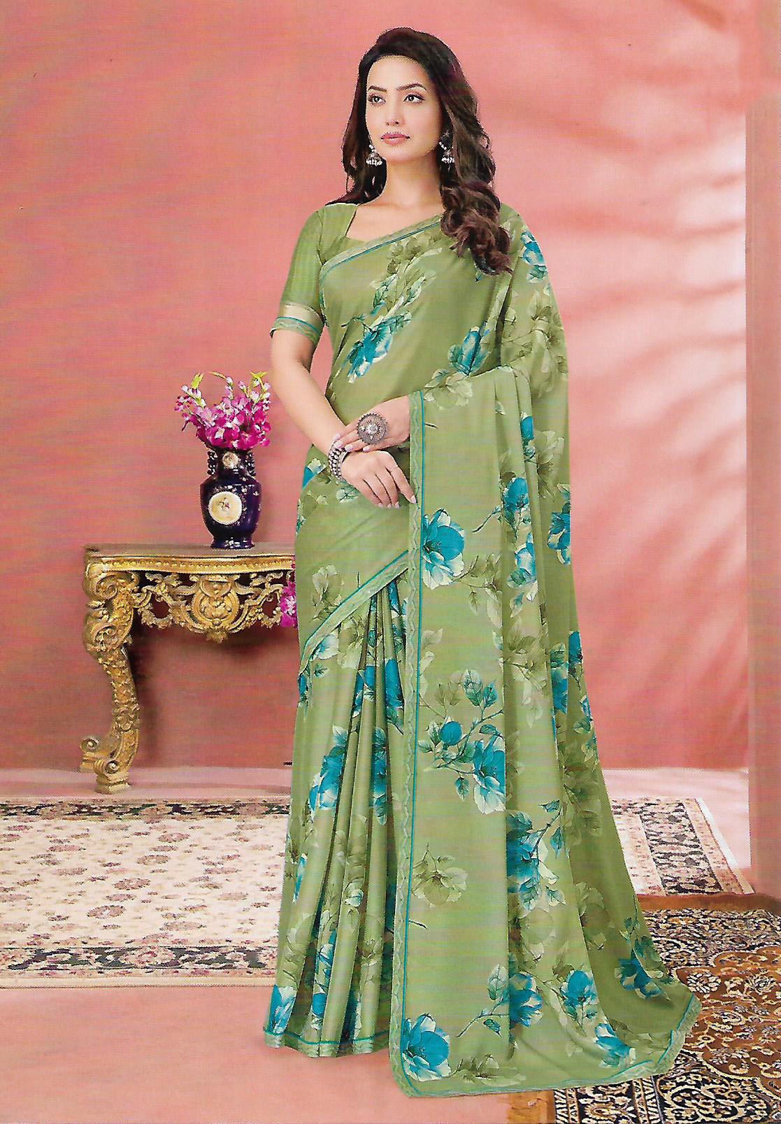 FANCY SYNTHETIC SAREE - B S CHANNABASAPPA & SONS