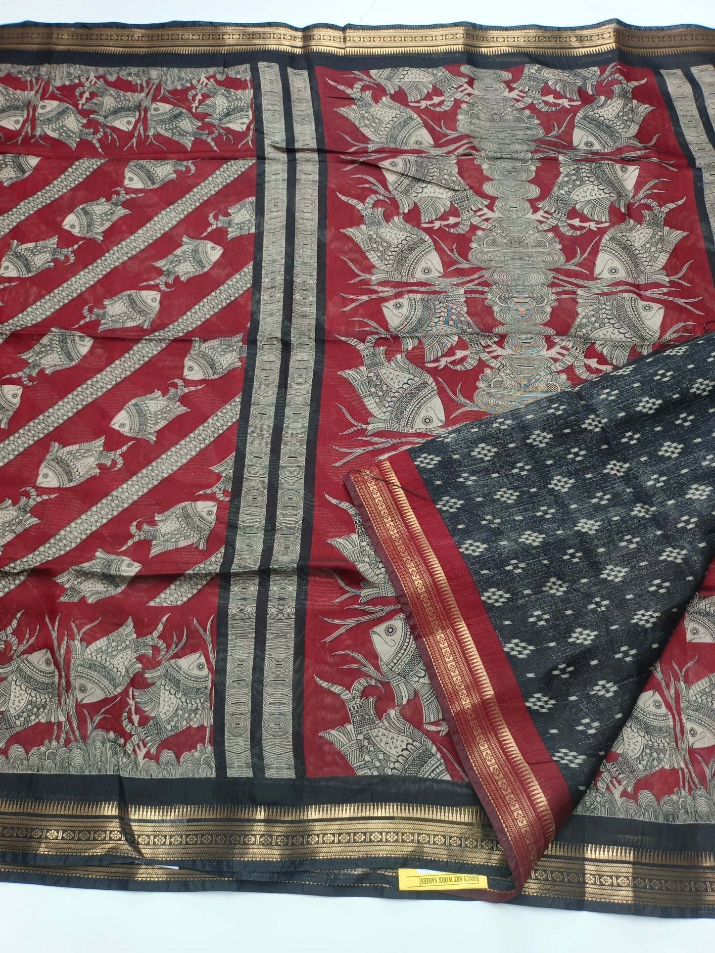 FANCY ASSAM COTTON SAREE - B S CHANNABASAPPA & SONS