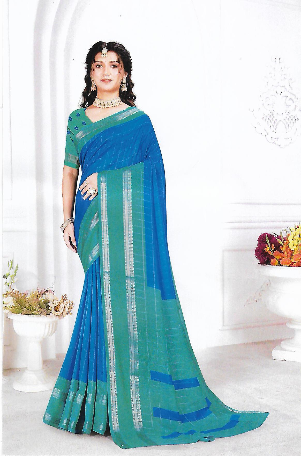 FANCY SYNTHETIC SAREE - B S CHANNABASAPPA & SONS