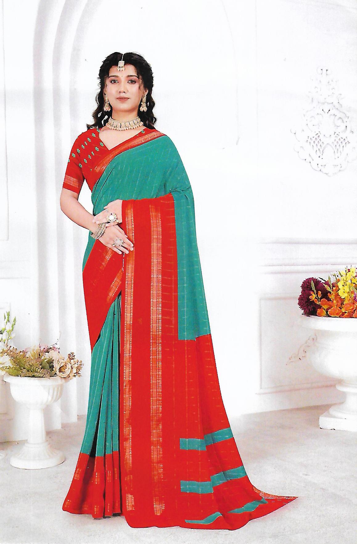 FANCY SYNTHETIC SAREE - B S CHANNABASAPPA & SONS