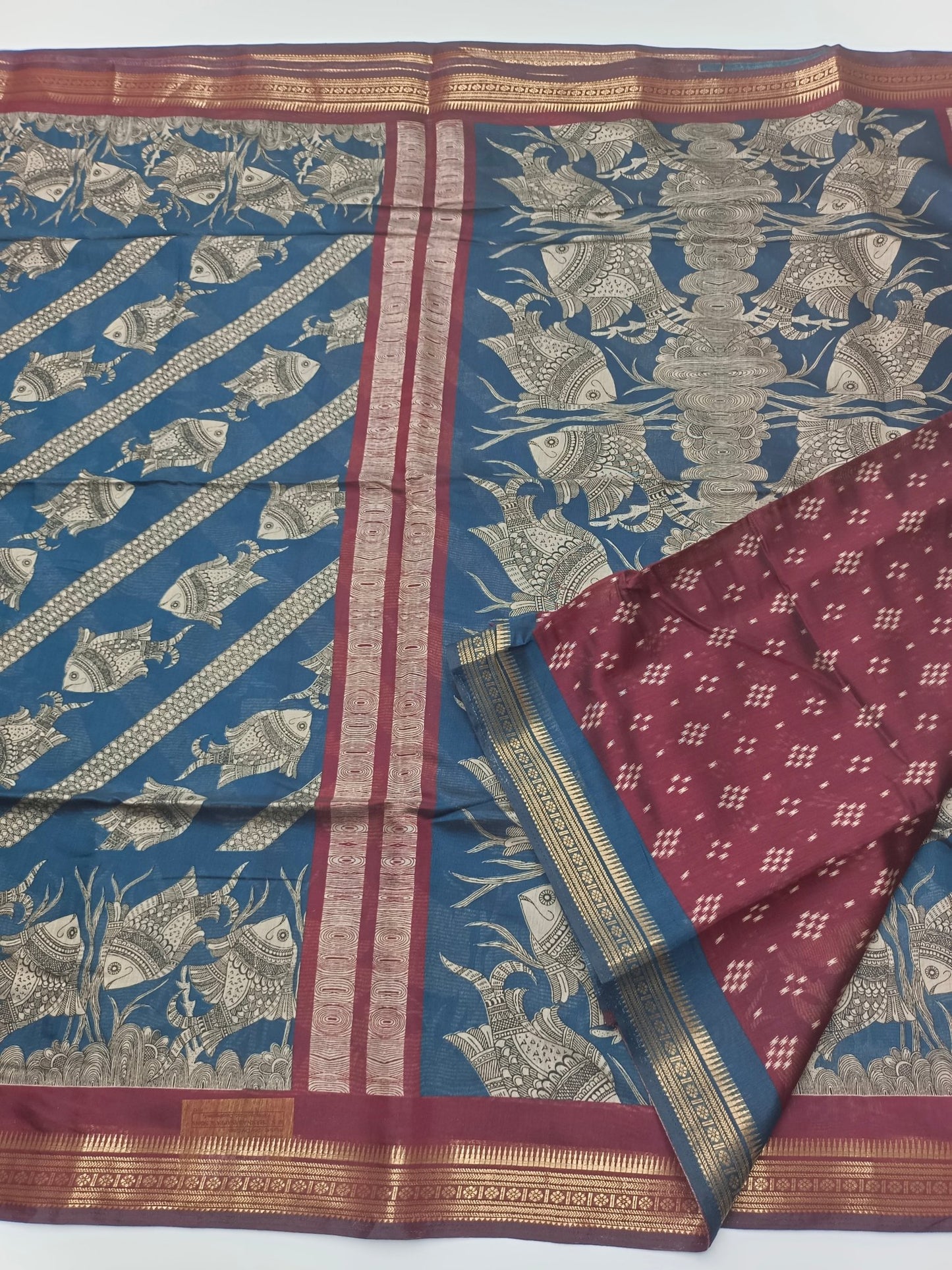 FANCY ASSAM COTTON SAREE - B S CHANNABASAPPA & SONS