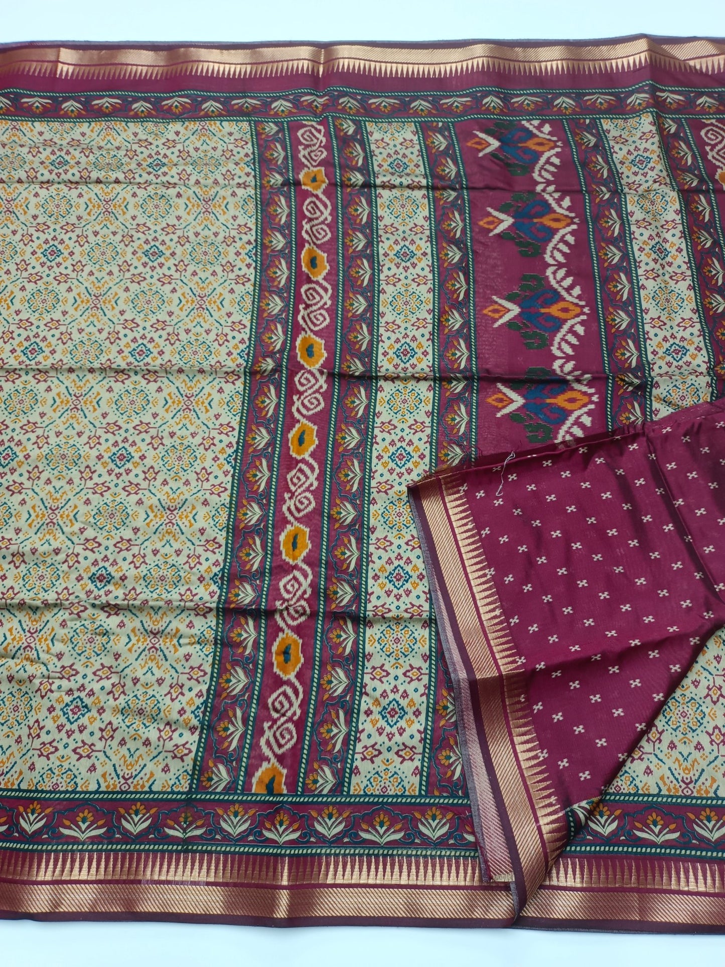 FANCY ASSAM COTTON SAREE - B S CHANNABASAPPA & SONS