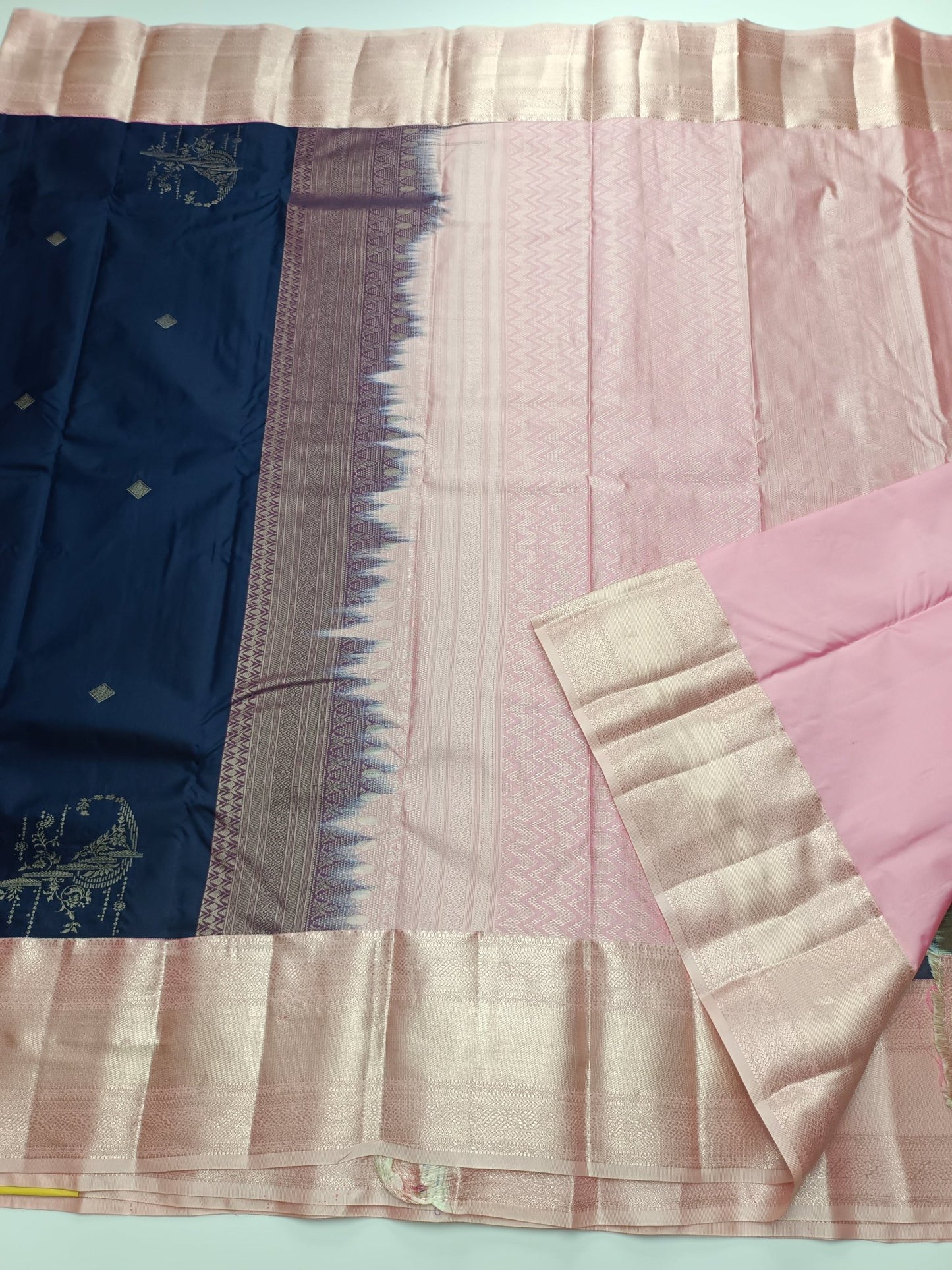 KANCHIPURAM SEMI SILK SAREE - B S CHANNABASAPPA & SONS