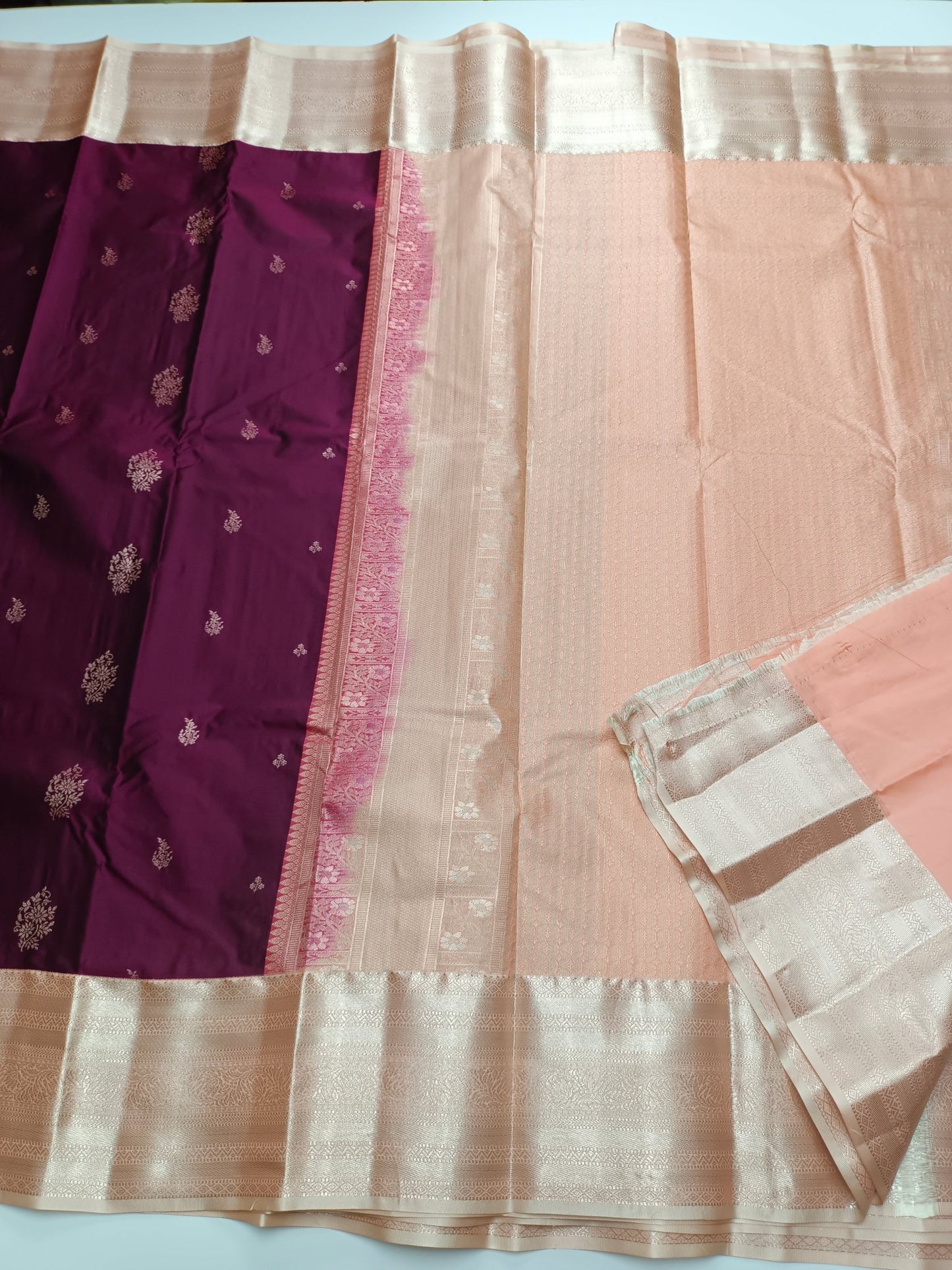 KANCHIPURAM SEMI SILK SAREE - B S CHANNABASAPPA & SONS