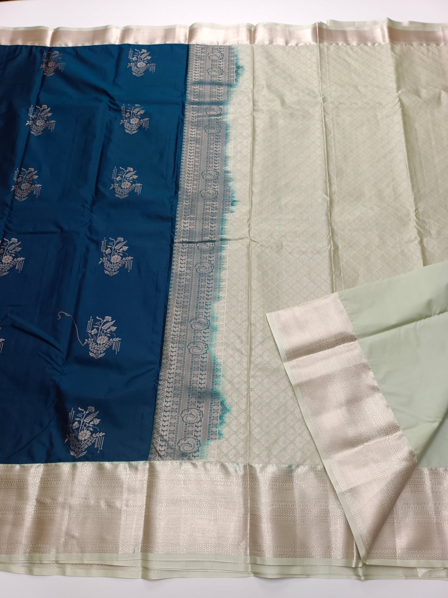 KANCHIPURAM SEMI SILK SAREE - B S CHANNABASAPPA & SONS