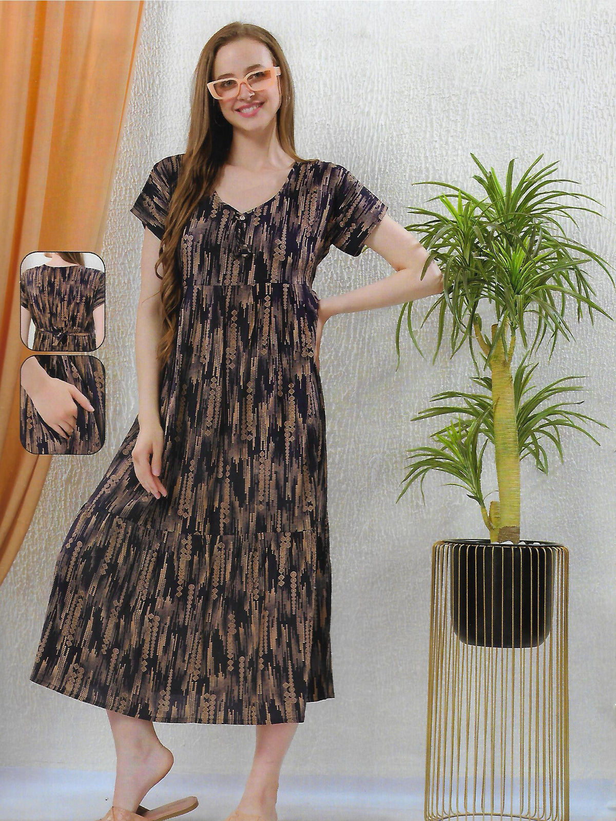 FANCY SHORT NIGHTY WITH FROCK STYLE