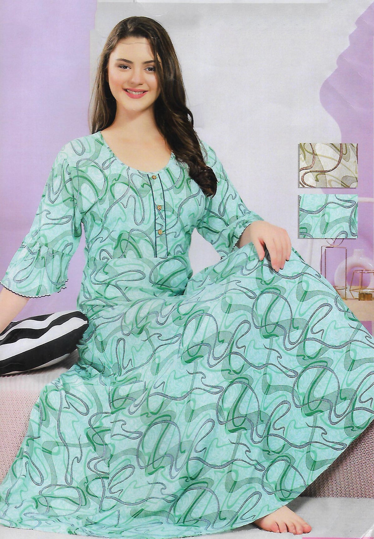 FANCY UMBRELLA NIGHTY WITH FROCK STYLE