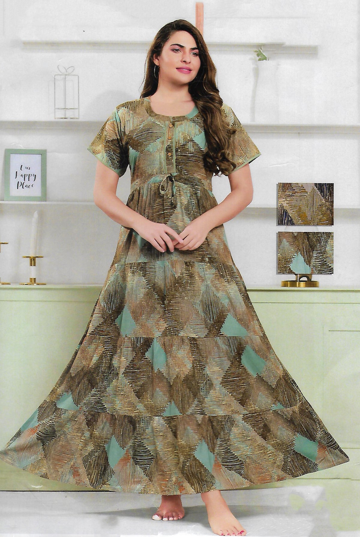 FANCY UMBRELLA NIGHTY WITH FROCK STYLE