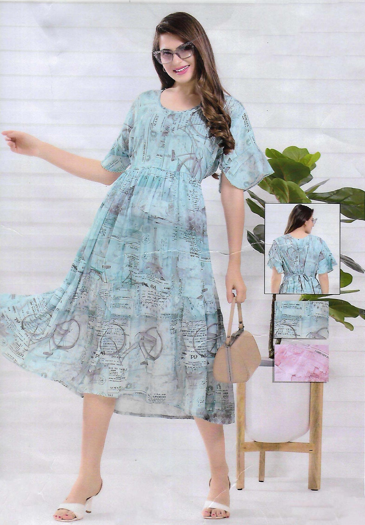 FANCY SHORT NIGHTY WITH FROCK STYLE