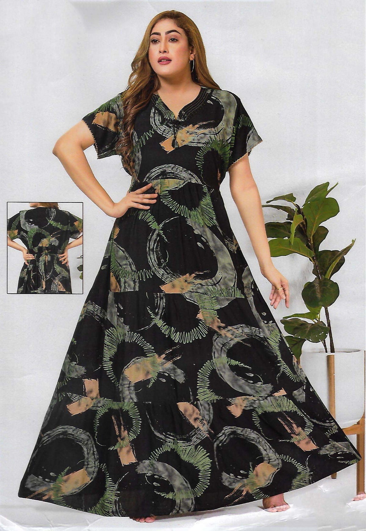 FANCY UMBRELLA NIGHTY WITH FROCK STYLE