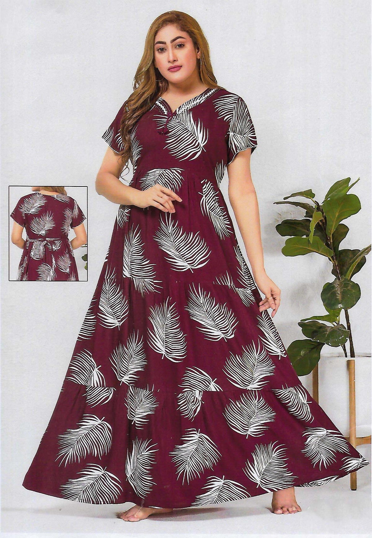 FANCY UMBRELLA NIGHTY WITH FROCK STYLE