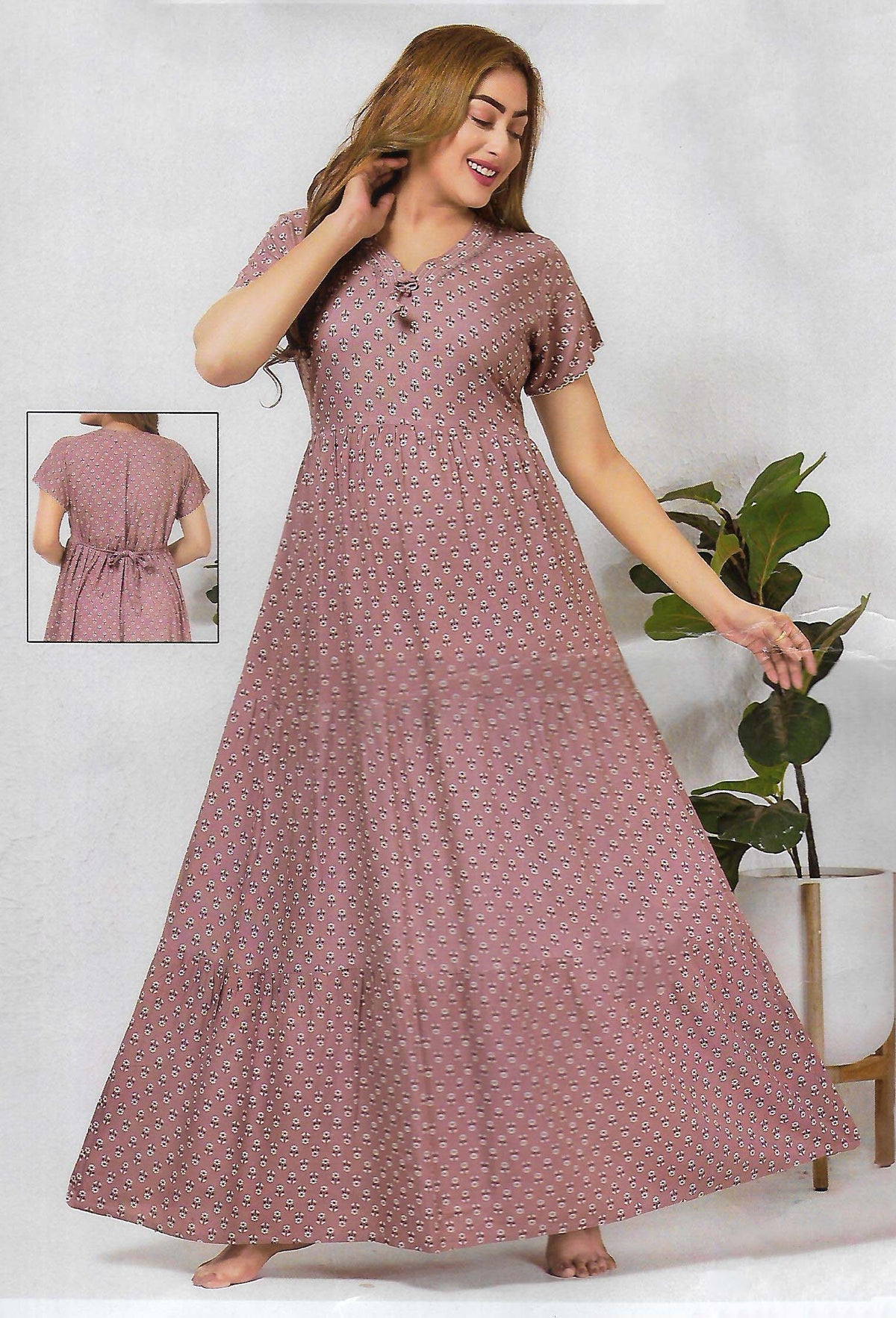 FANCY UMBRELLA NIGHTY WITH FROCK STYLE