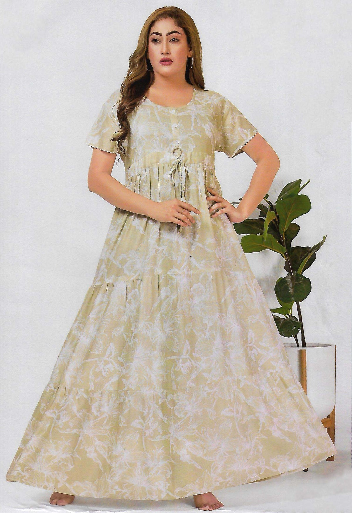 FANCY UMBRELLA NIGHTY WITH FROCK STYLE