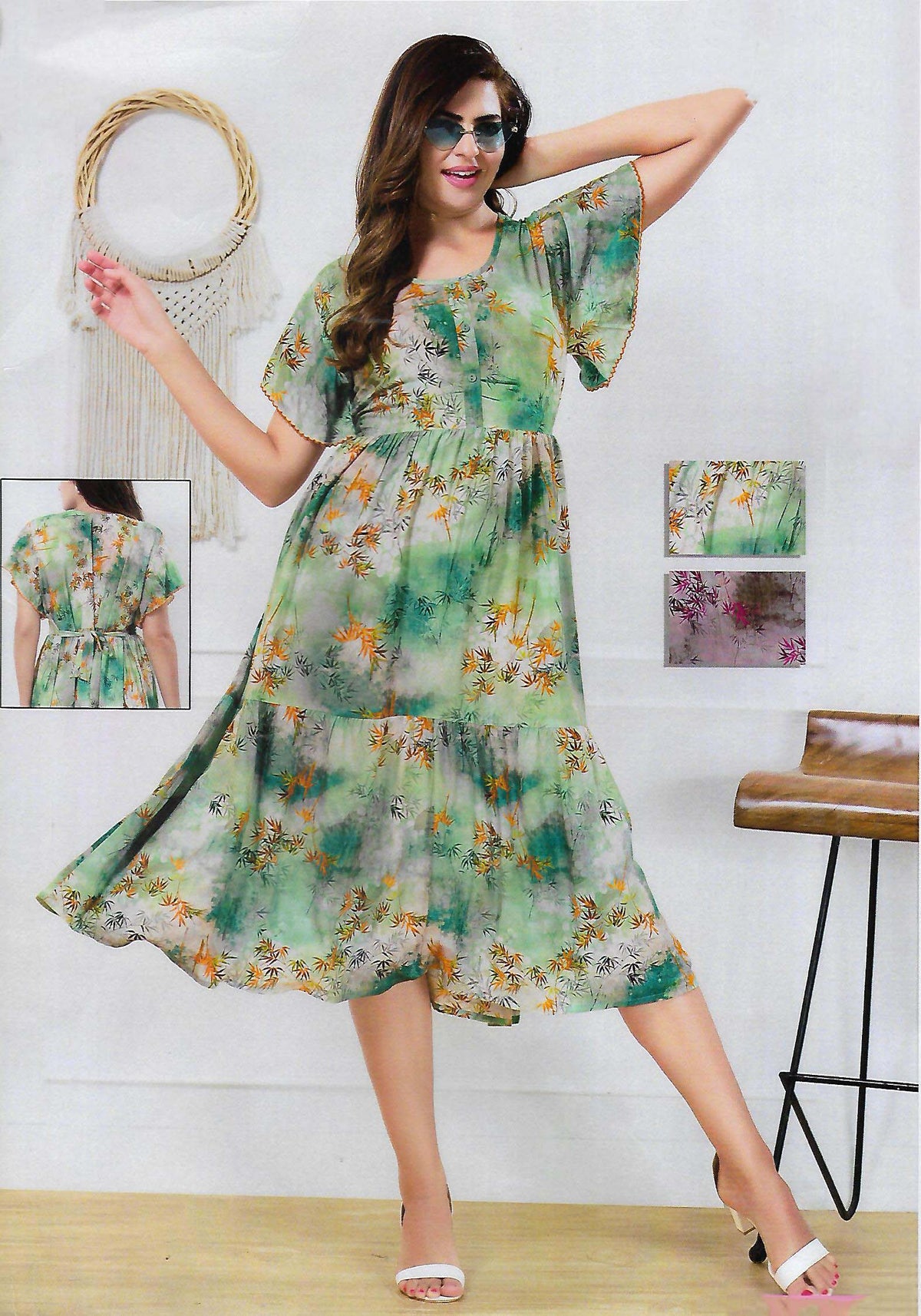 FANCY SHORT NIGHTY WITH FROCK STYLE