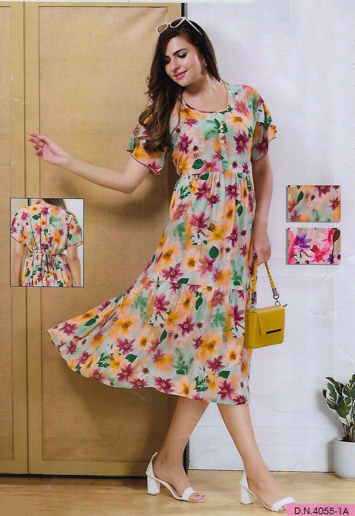 FANCY SHORT NIGHTY WITH FROCK STYLE