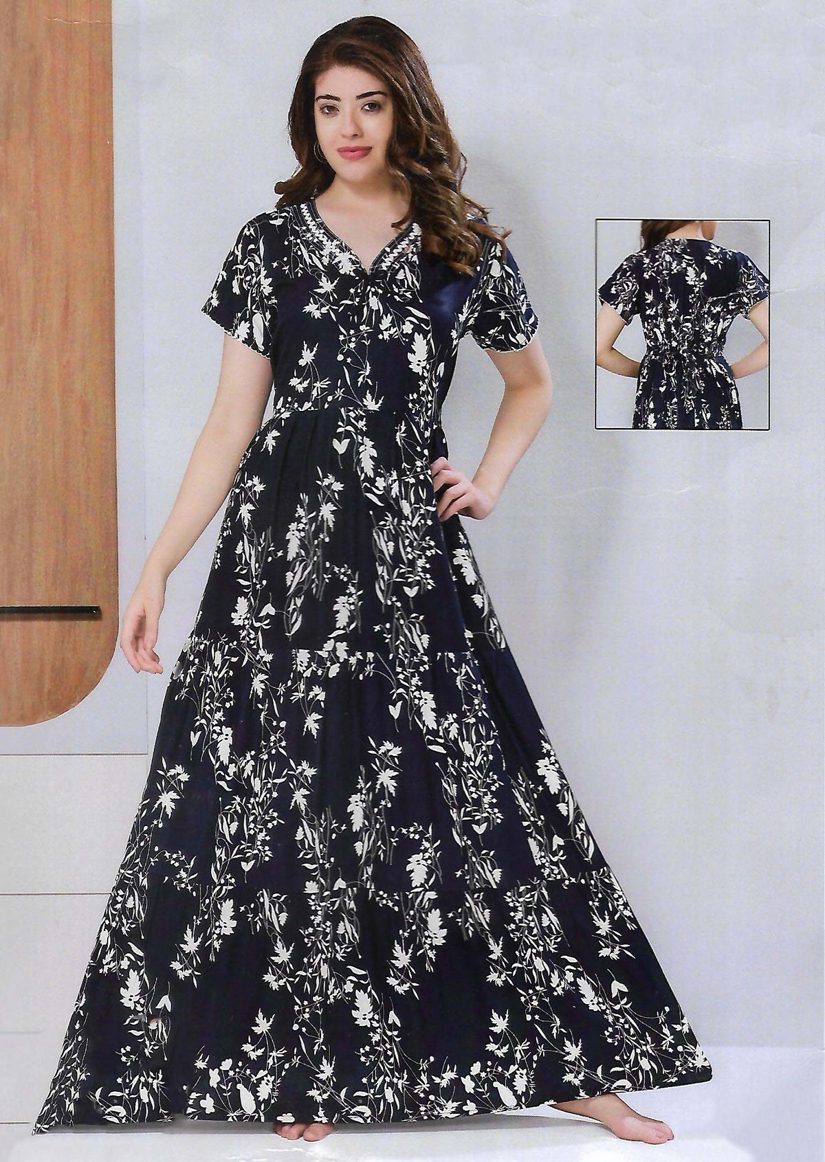 FANCY UMBRELLA NIGHTY WITH FROCK STYLE