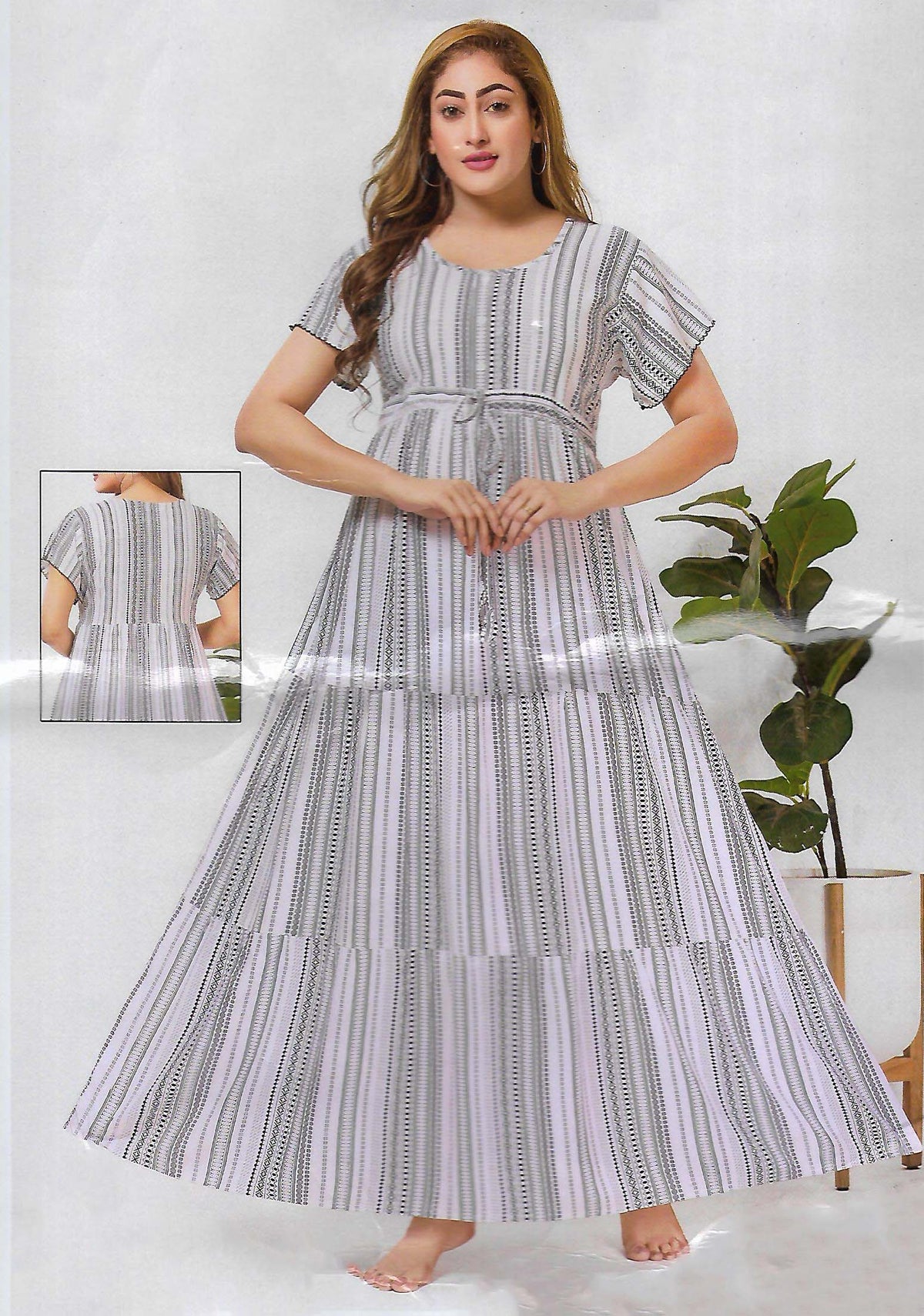 FANCY UMBRELLA NIGHTY WITH FROCK STYLE