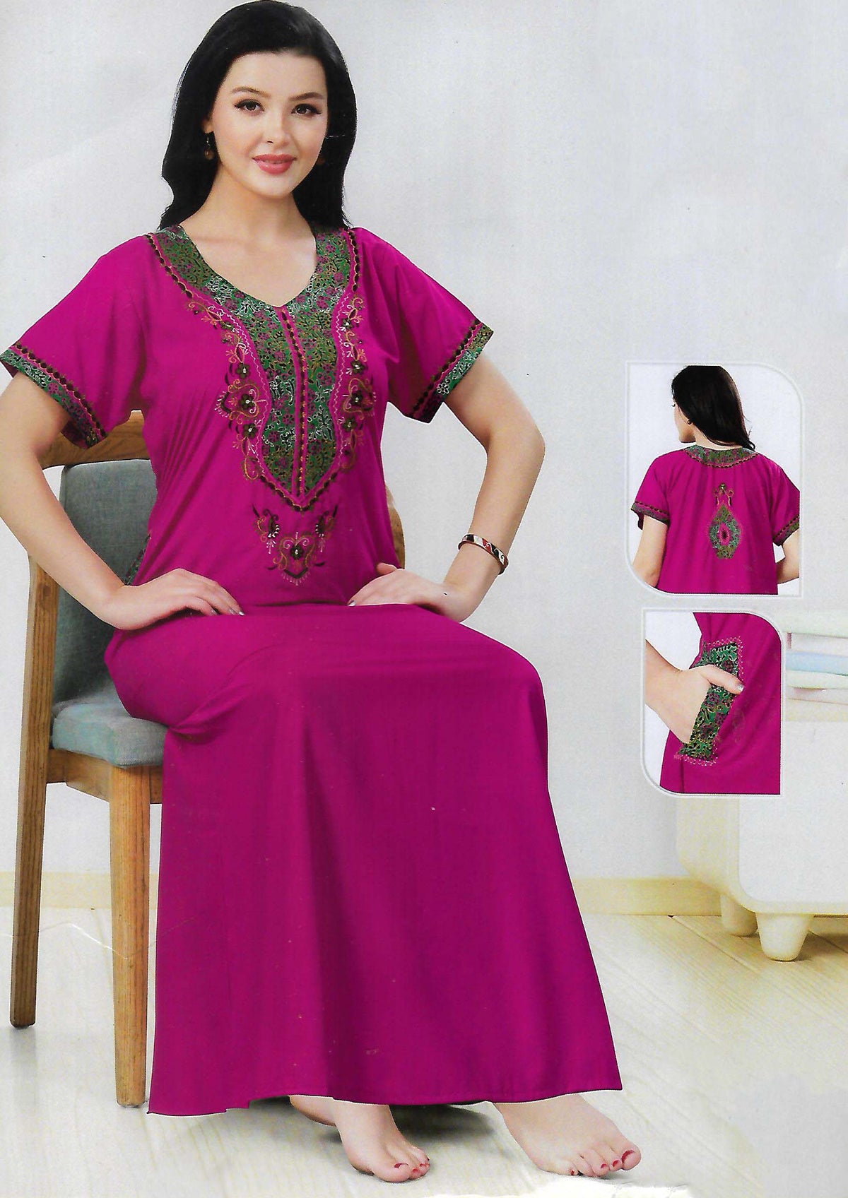 PREMIUM KASHMIRY NIGHTY WITH EMBROIDERY WORK