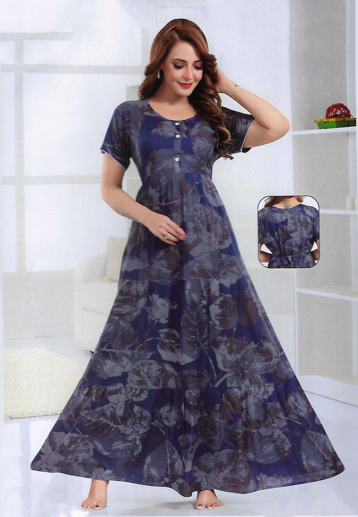 FANCY UMBRELLA NIGHTY WITH FROCK STYLE