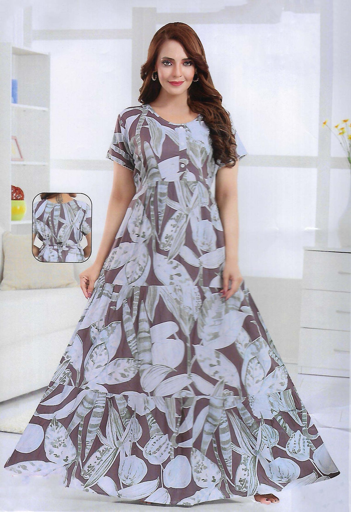 FANCY UMBRELLA NIGHTY WITH FROCK STYLE