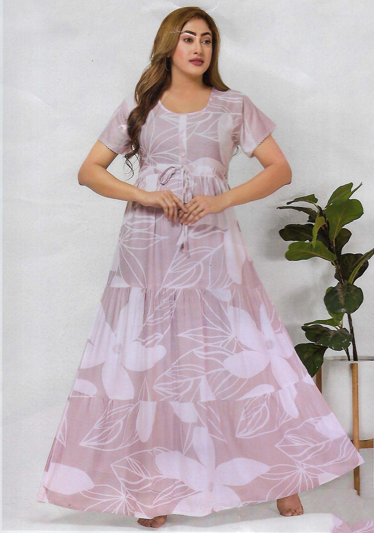 FANCY UMBRELLA NIGHTY WITH FROCK STYLE