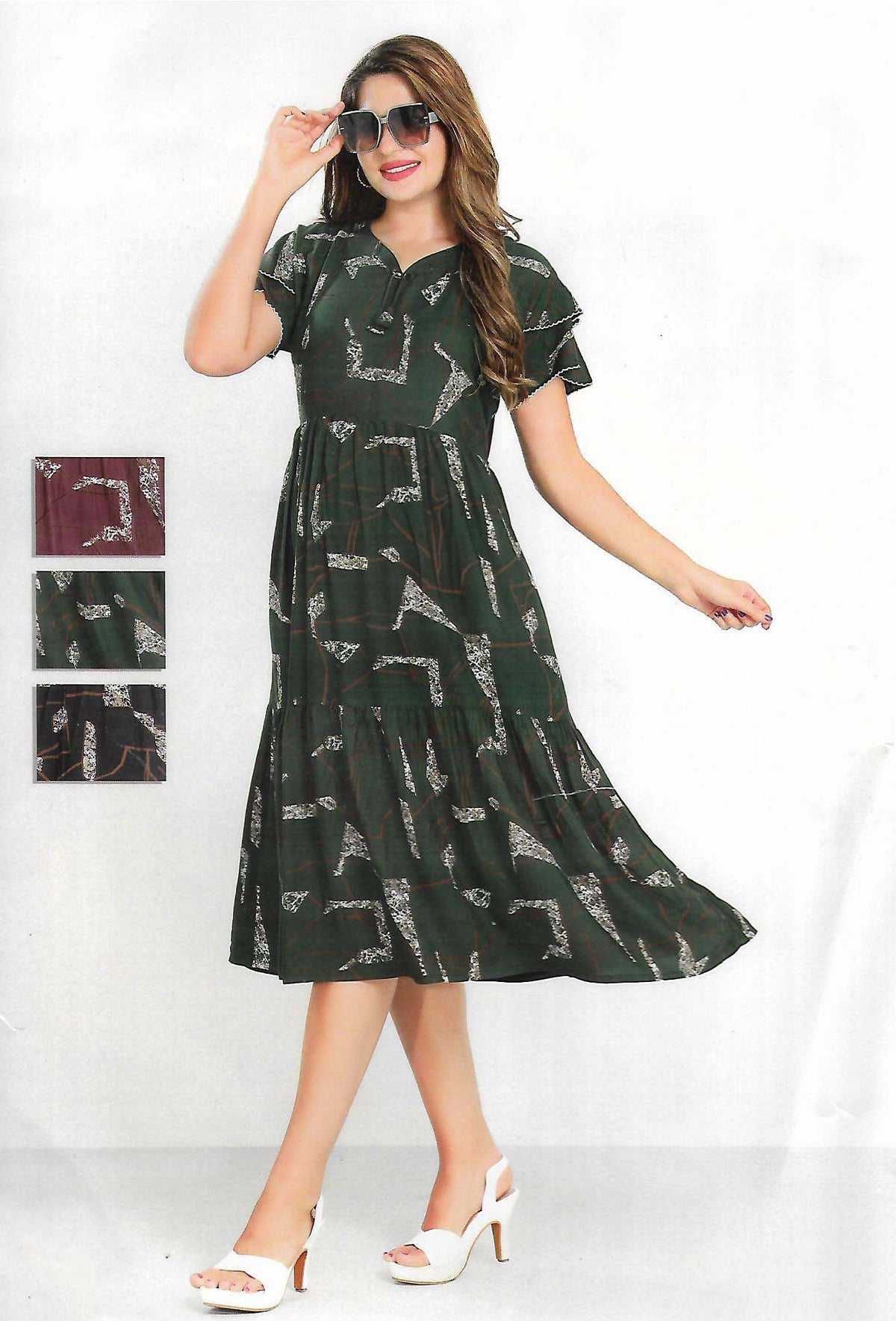 FANCY SHORT NIGHTY WITH FROCK STYLE