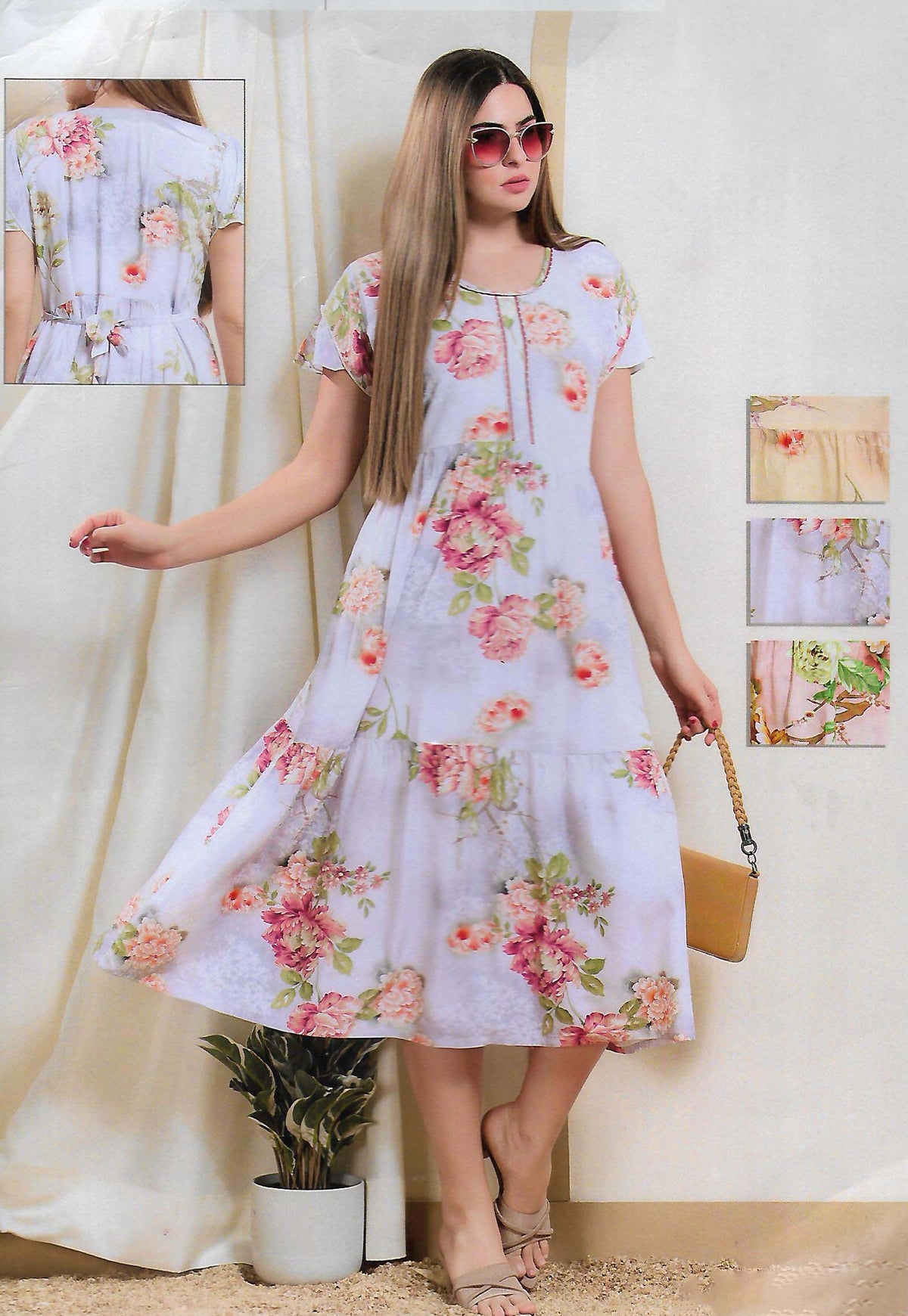 FANCY SHORT NIGHTY WITH FROCK STYLE