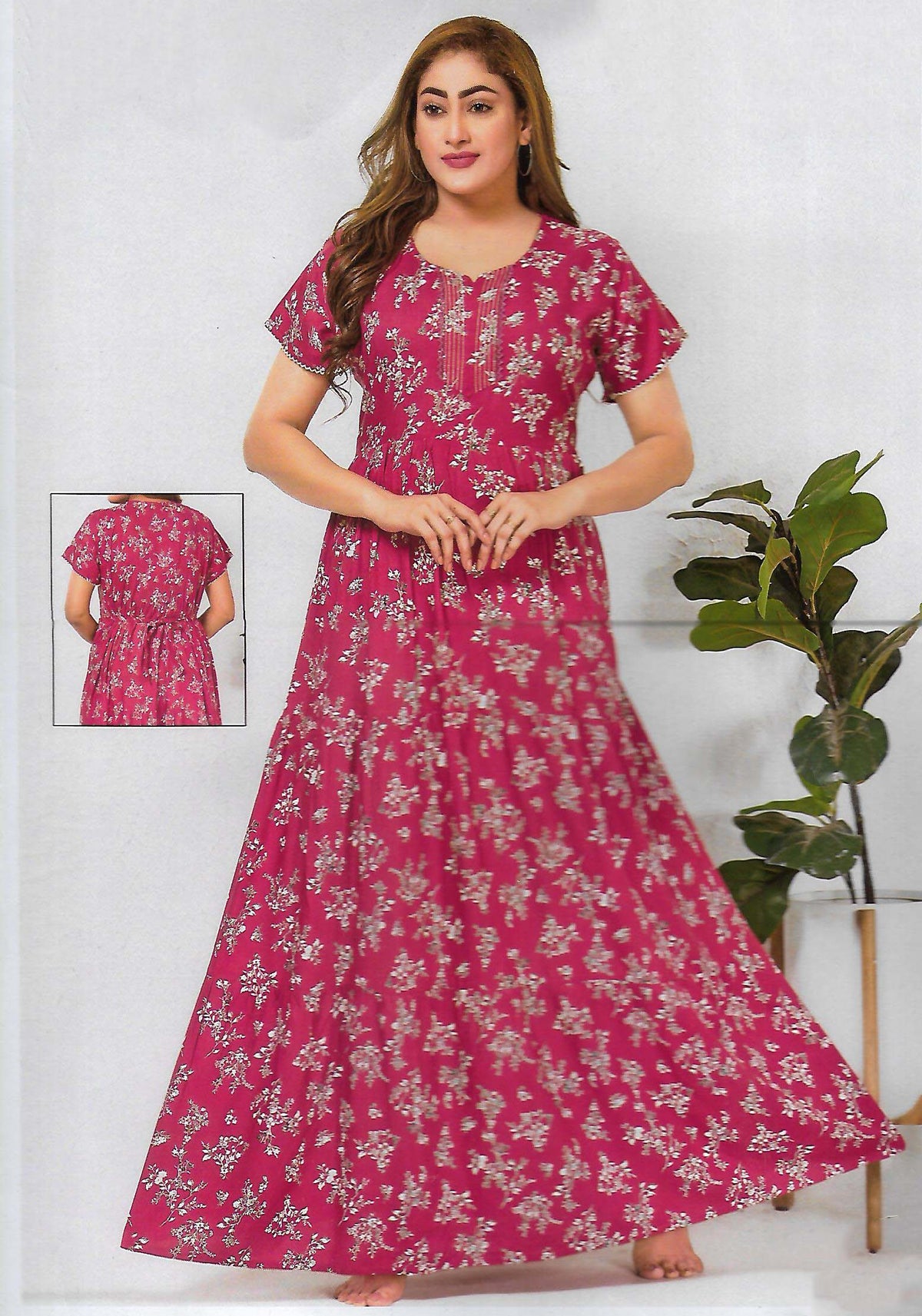 FANCY UMBRELLA NIGHTY WITH FROCK STYLE