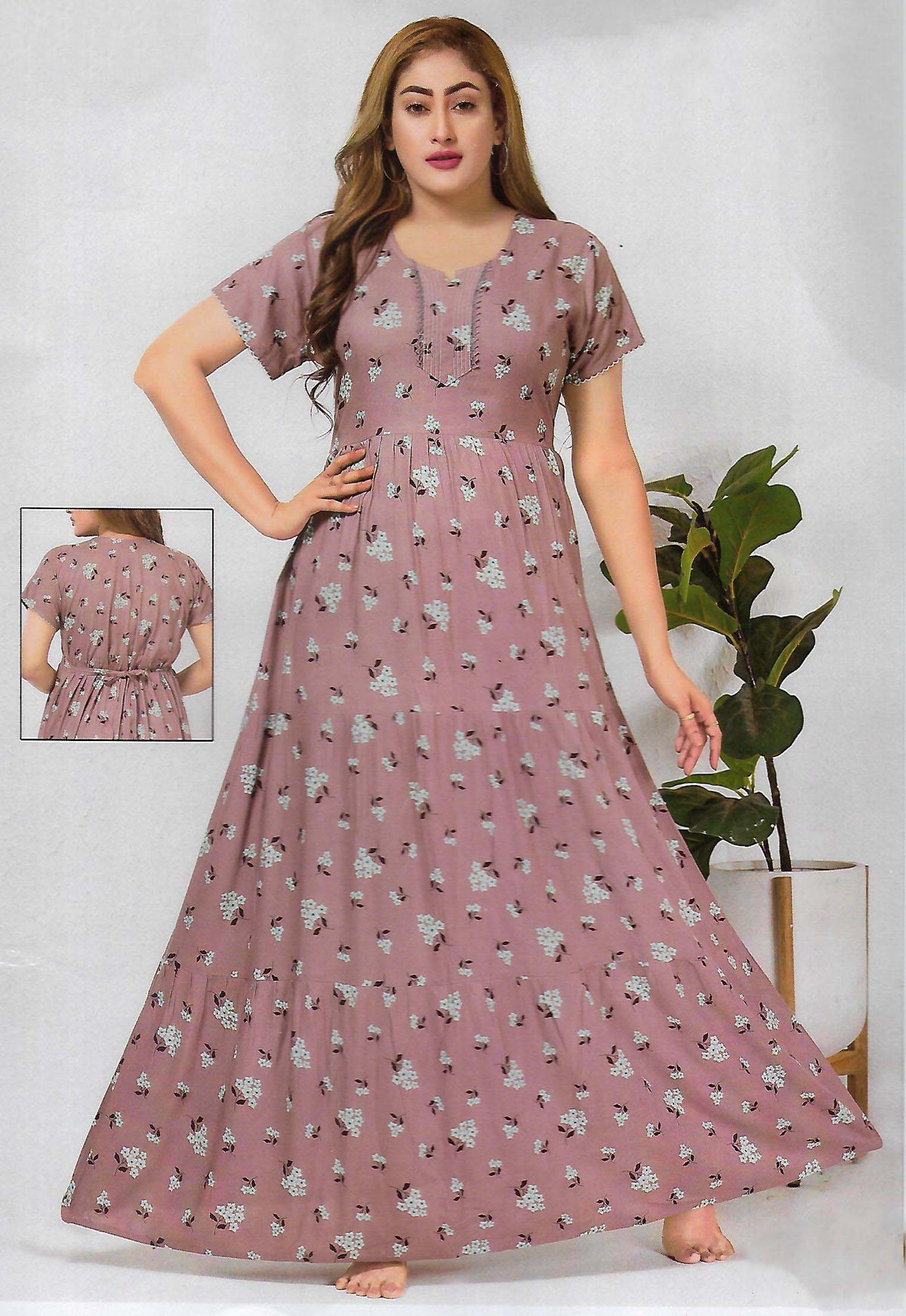 FANCY UMBRELLA NIGHTY WITH FROCK STYLE