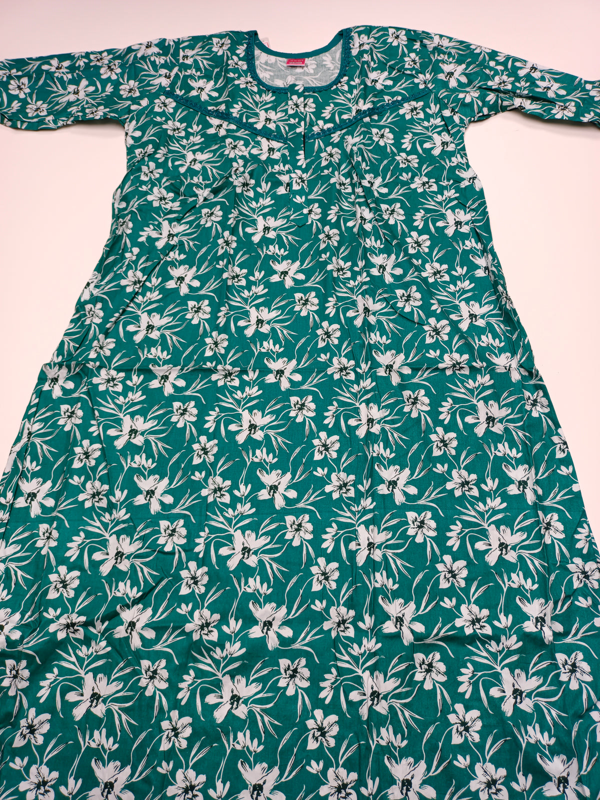 PURE COTTON LADIES NIGHTY (3/4 SLEEVES)