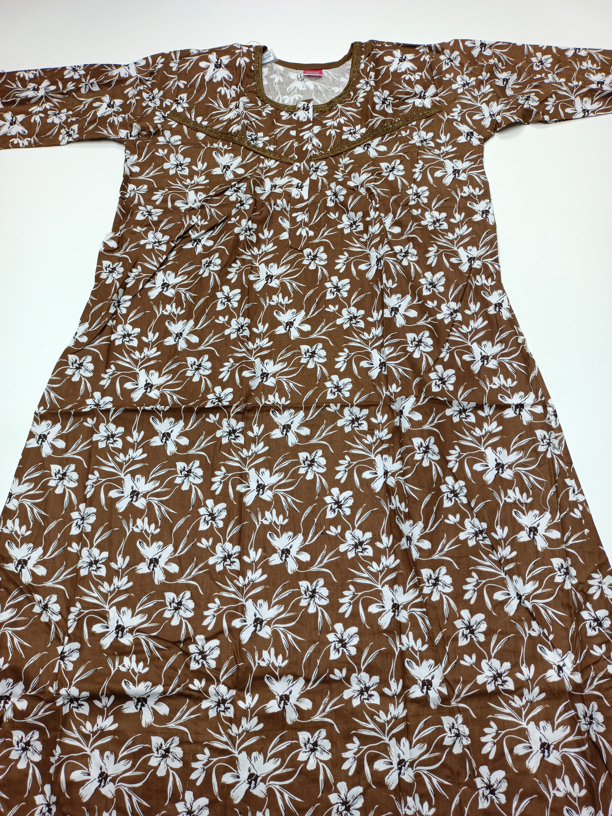 PURE COTTON LADIES NIGHTY (3/4 SLEEVES)