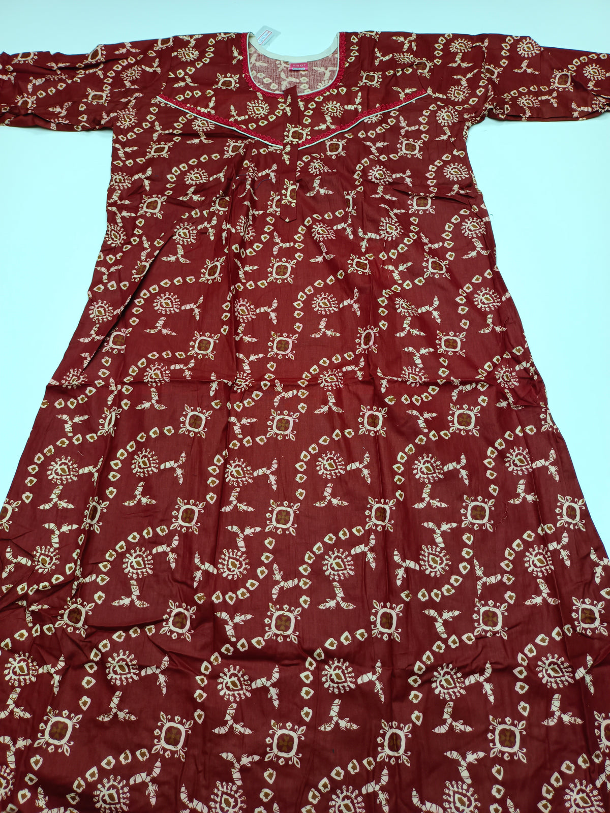 PURE COTTON LADIES NIGHTY (3/4 SLEEVES)