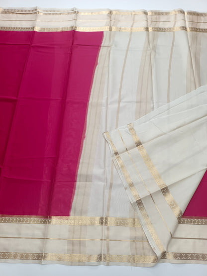 SEMI CREPE SILK SAREE - B S CHANNABASAPPA & SONS