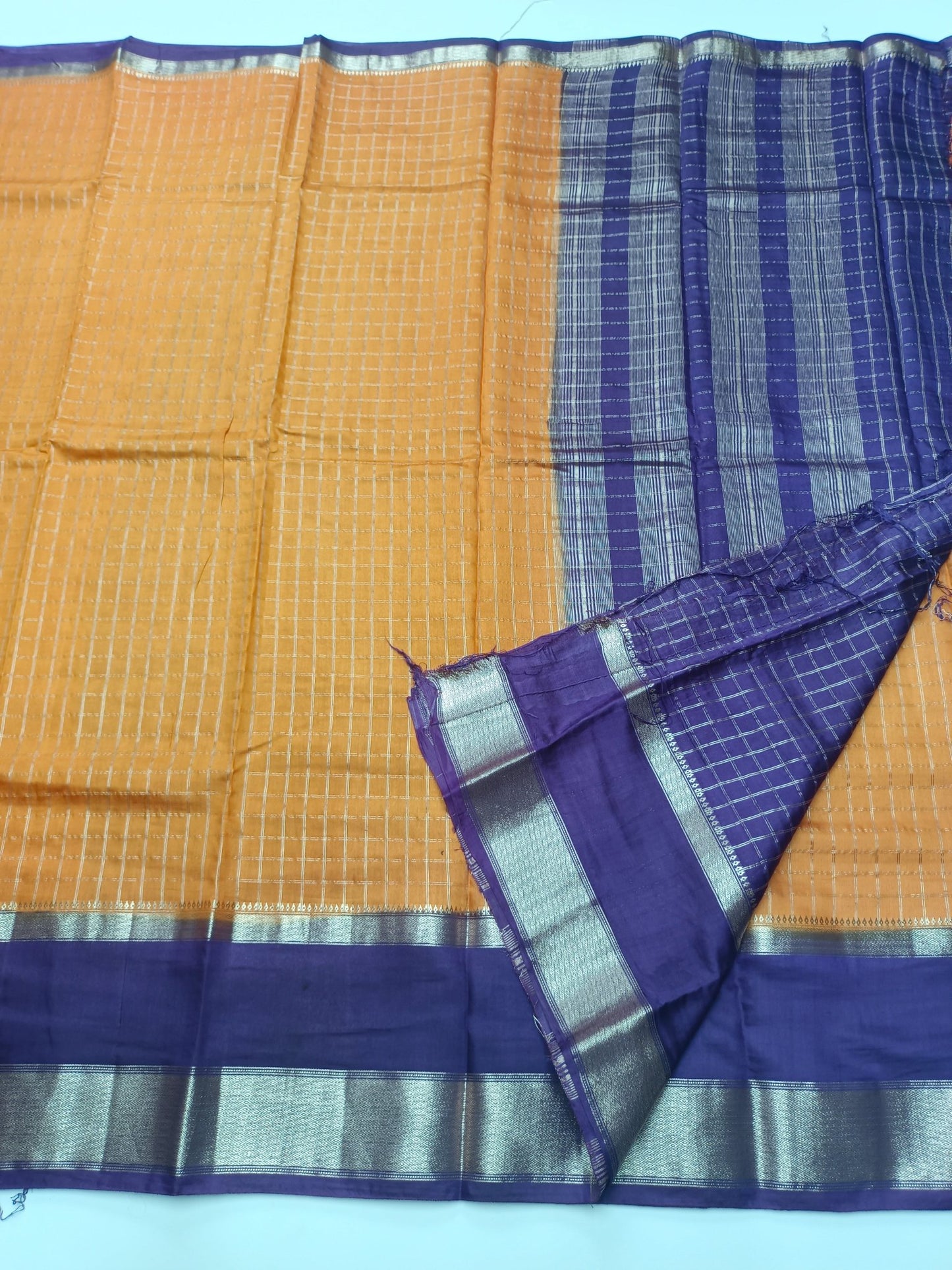 FANCY CHANDERI COTTON SAREE - B S CHANNABASAPPA & SONS