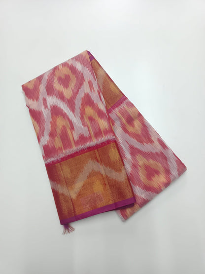 FANCY IKKAT COTTON SAREE - B S CHANNABASAPPA & SONS