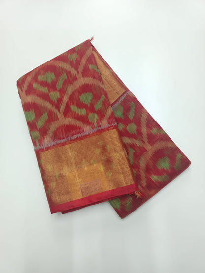 FANCY IKKAT COTTON SAREE - B S CHANNABASAPPA & SONS