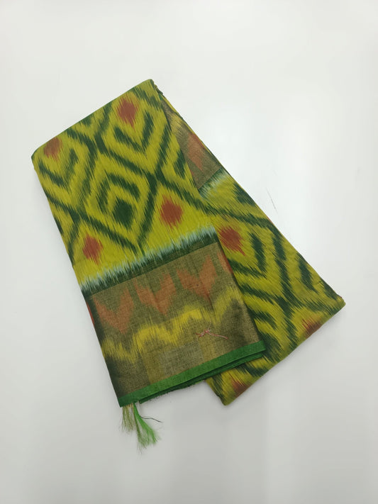 FANCY IKKAT COTTON SAREE - B S CHANNABASAPPA & SONS