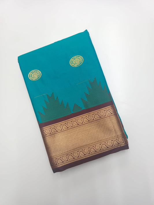 KANCHIPURAM SEMI SILK SAREE - B S CHANNABASAPPA & SONS