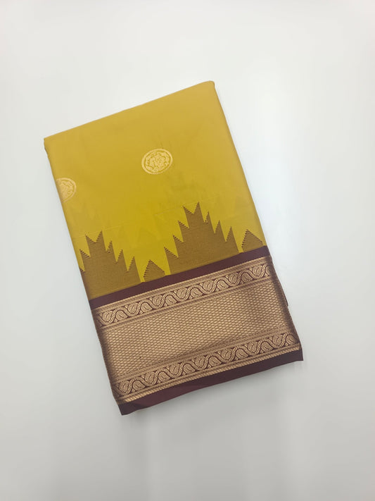 KANCHIPURAM SEMI SILK SAREE - B S CHANNABASAPPA & SONS