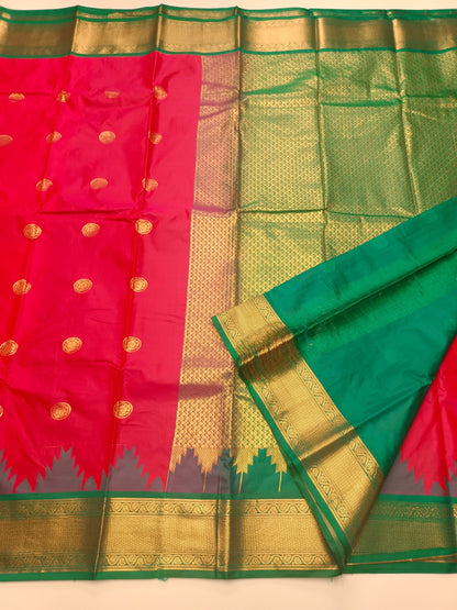 KANCHIPURAM SEMI SILK SAREE - B S CHANNABASAPPA & SONS