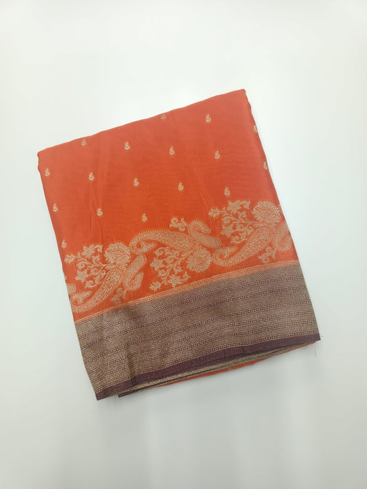 SEMI CREPE SILK SAREE - B S CHANNABASAPPA & SONS