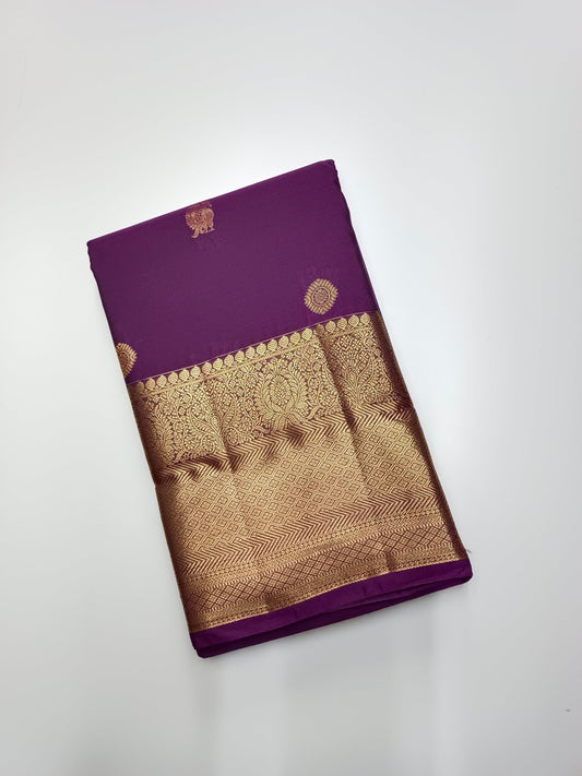 KANCHIPURAM SEMI SILK SAREE - B S CHANNABASAPPA & SONS