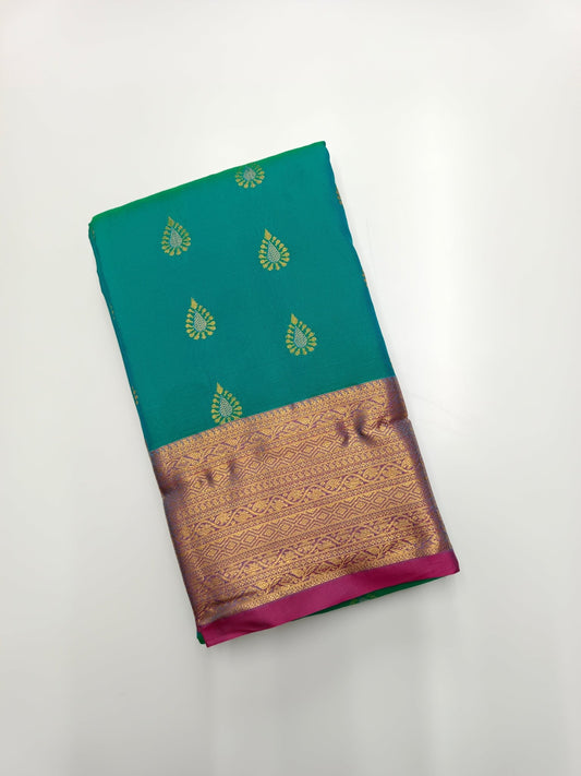 KANCHIPURAM SEMI SILK SAREE - B S CHANNABASAPPA & SONS