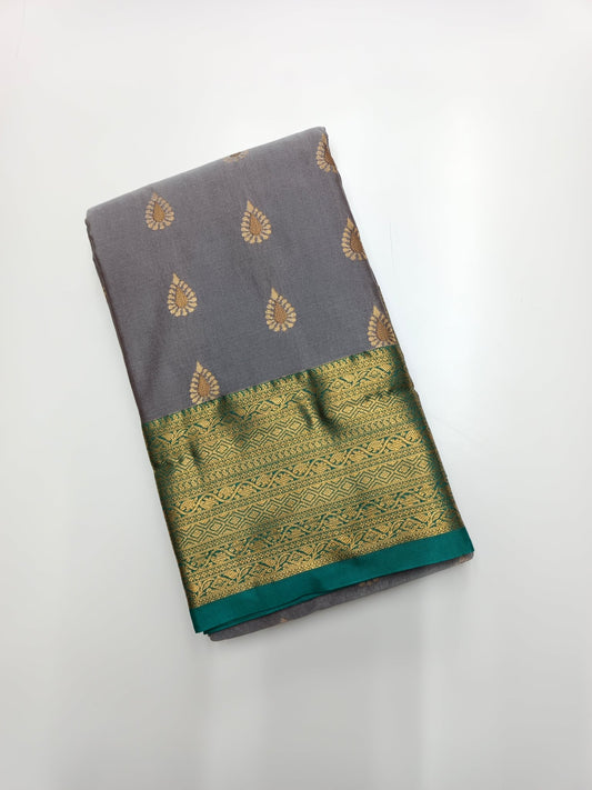 KANCHIPURAM SEMI SILK SAREE - B S CHANNABASAPPA & SONS